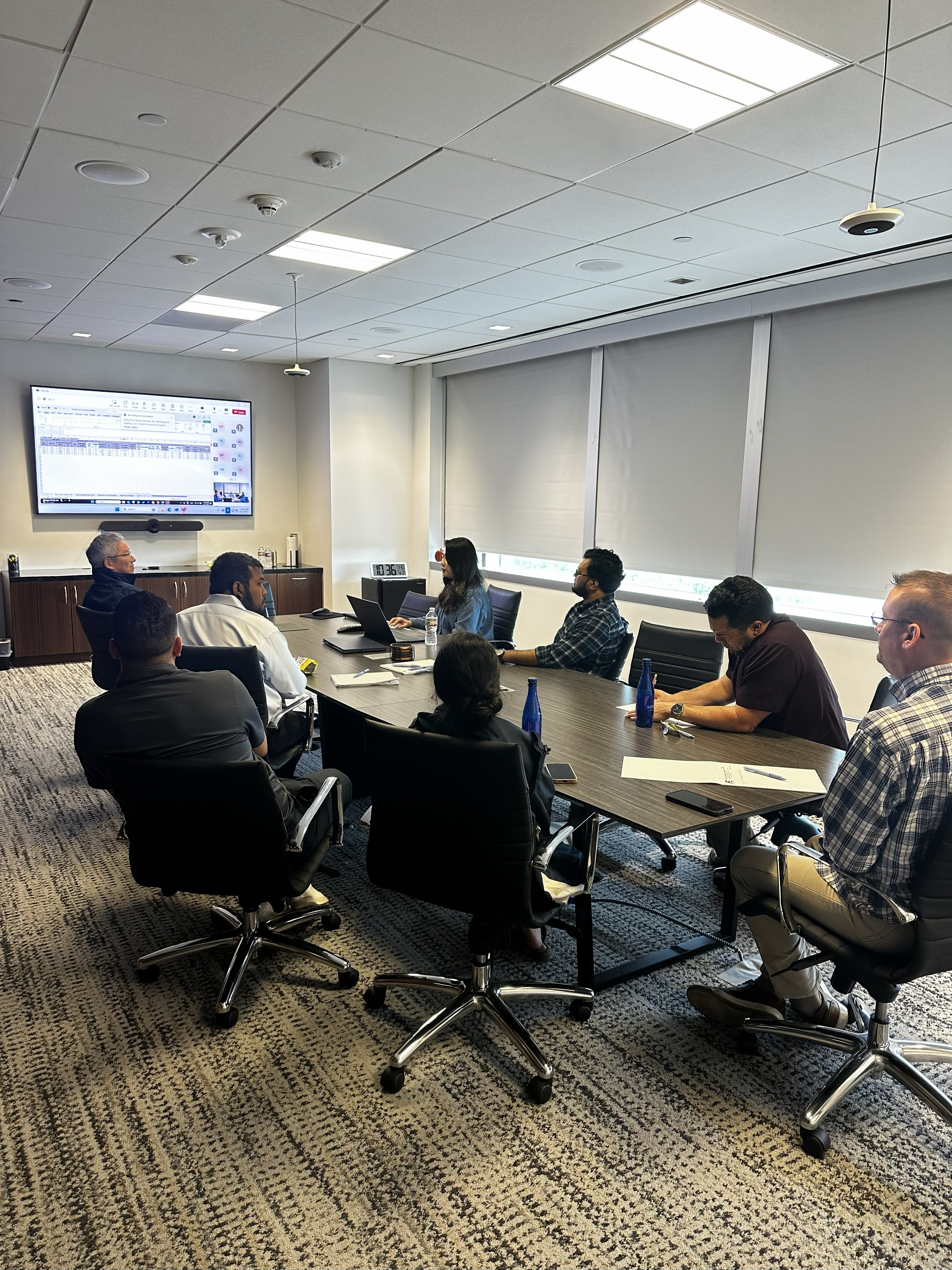 Candid training moment